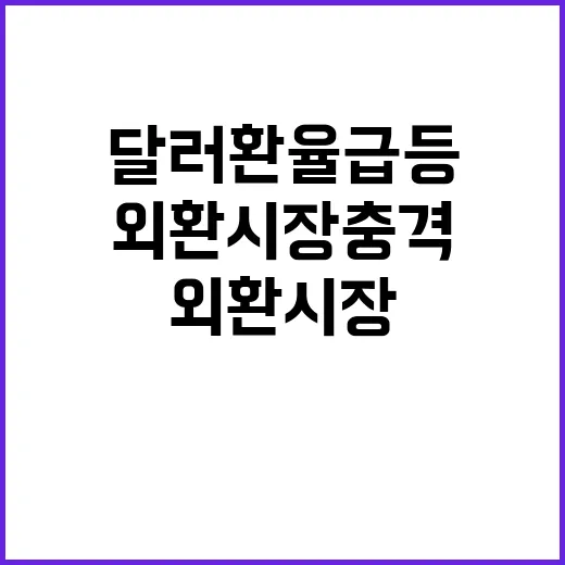 탄핵 후폭풍 외환시장 충격 원/달러 환율 급등!