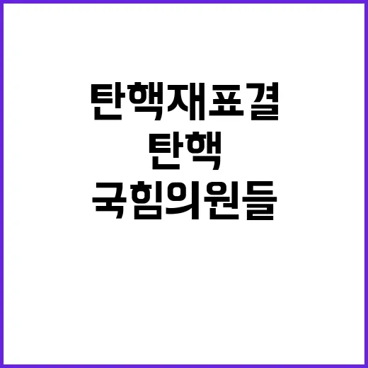 탄핵 재표결 국힘 …