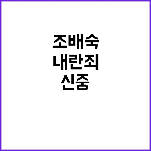 내란죄 검토 조배숙의 신중한 판단은?