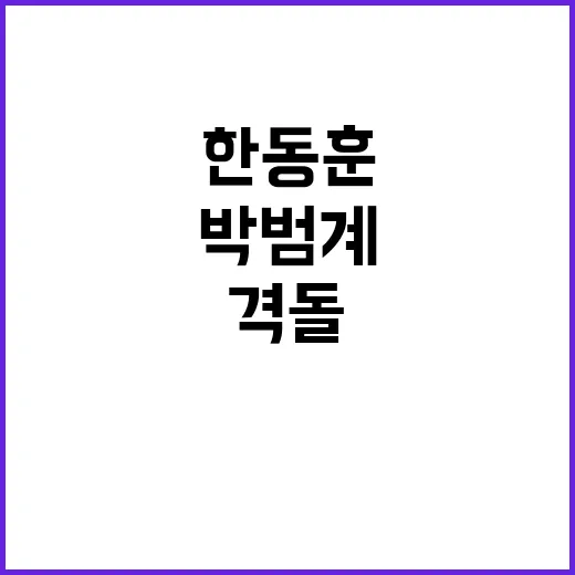 박범계한덕수 격돌 …