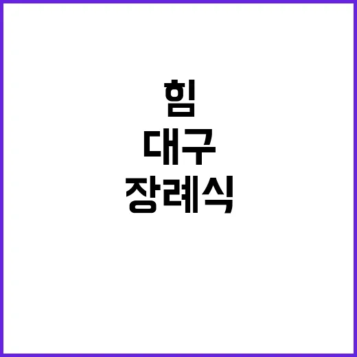 내란의 힘 대구에서…