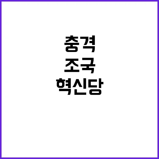 조국 유죄 혁신당 …