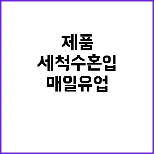 매일유업 우유 회수…