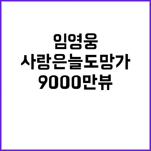 임영웅 신기록 사랑은 늘 도망가 9000만뷰!