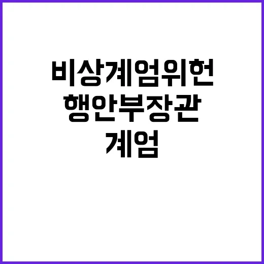 비상계엄 위헌 논란 행안부 장관대행 입장!