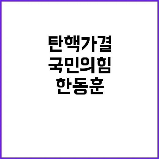 탄핵 가결 충격 한…