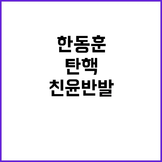 한동훈 발언 논란 …