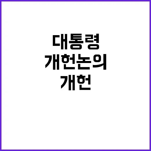 대통령 탄핵 위기 개헌 논의 급부상 가능성?!