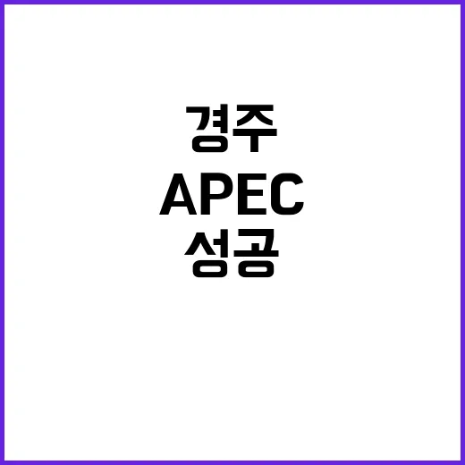 경주 APEC 정치 소용돌이 속 기대되는 성공!