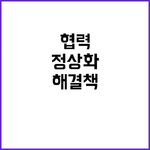 정상화 협력 여야정…