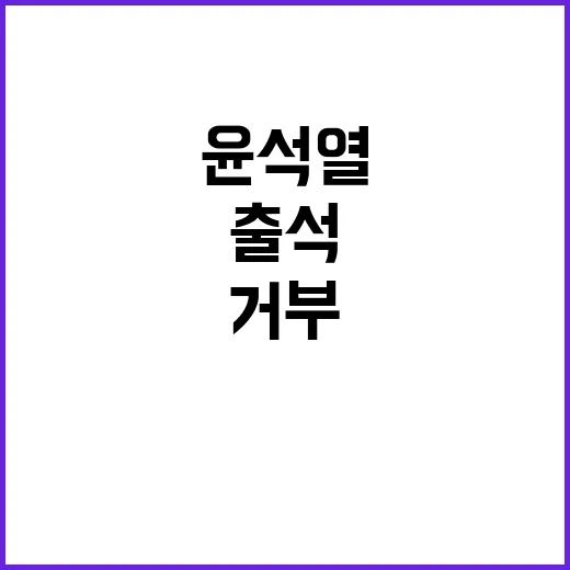 윤석열 공수본 출석요구 수령 거부 사건 전말 공개!