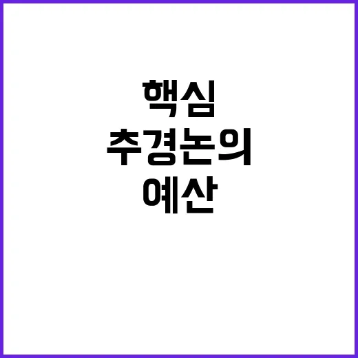 예산 조정 3월 또는 6월 추경 논의의 핵심!