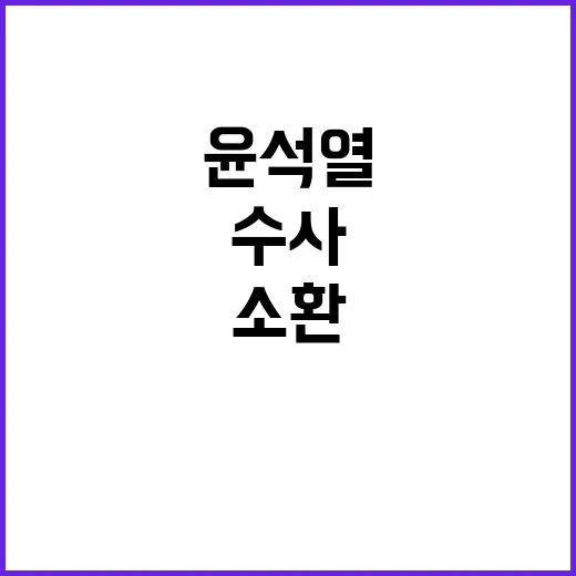 윤석열 소환 공정 …