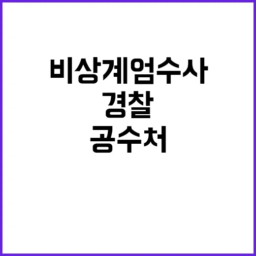 비상계엄 수사 경찰공수처 단기 협력 강화