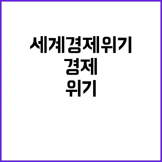 세계 경제 위기 당…