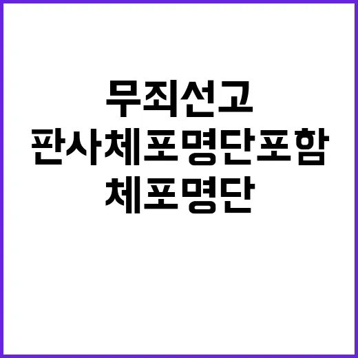 조지호 판사 체포 명단 포함 무죄 선고 진실은?