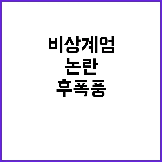 비상계엄 논란 후폭…