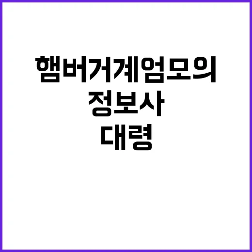 햄버거 계엄모의 구…