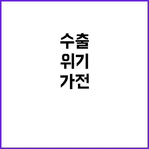 수출 위기 가전 철…