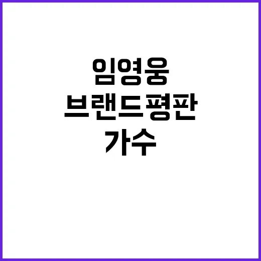 임영웅 가수 브랜드…