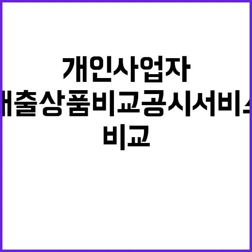 대출상품 비교공시 …