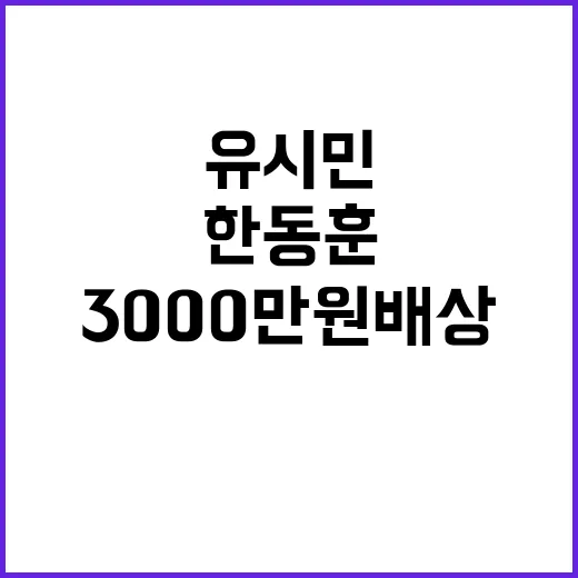 유시민 3000만원…