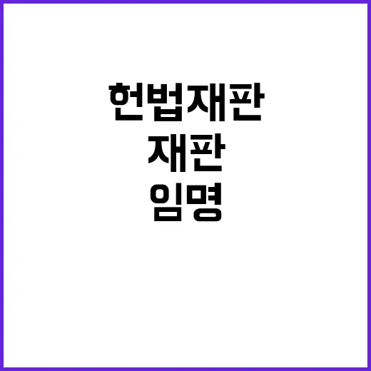 헌법재판 임명 민주…