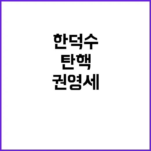 탄핵 한덕수의 운명 그리고 권영세의 선택!