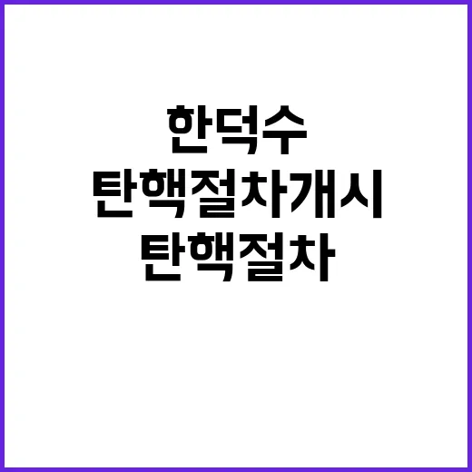 탄핵절차 개시 한덕…