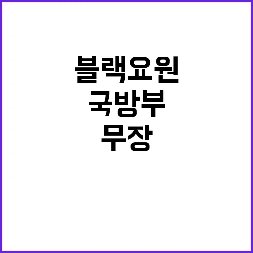 무장 블랙요원 미복…