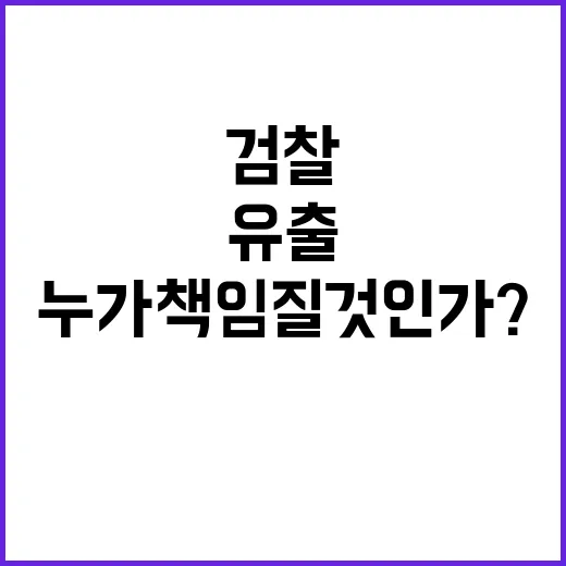 검찰 기록 유출 누…