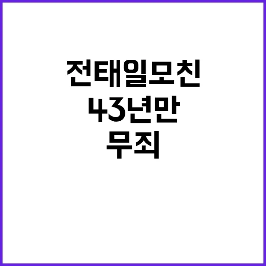 전태일 모친 무죄 …