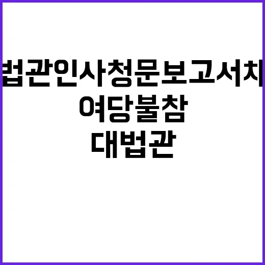 대법관 인사청문보고…