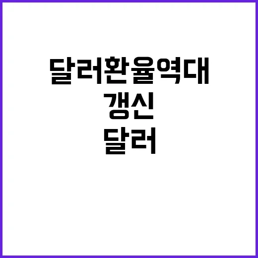 달러 환율 역대 최…