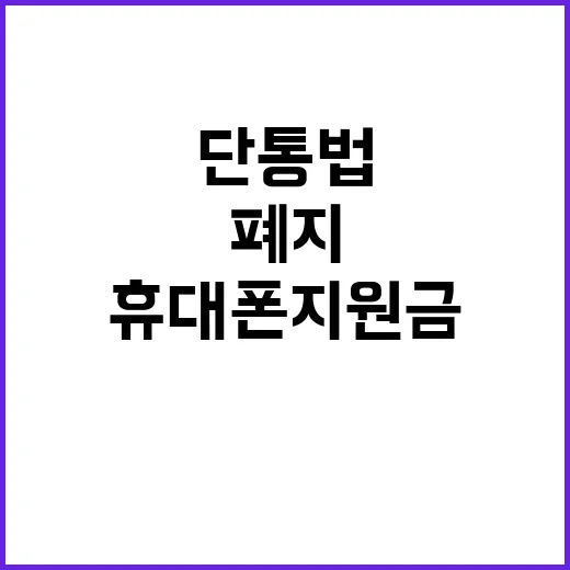 단통법 폐지 휴대폰…