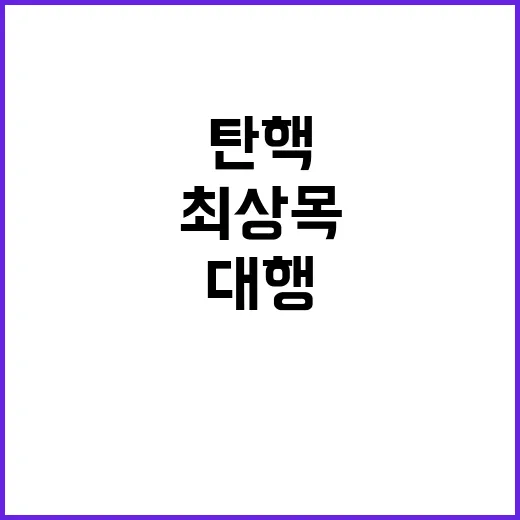 탄핵 위기! 최상목…