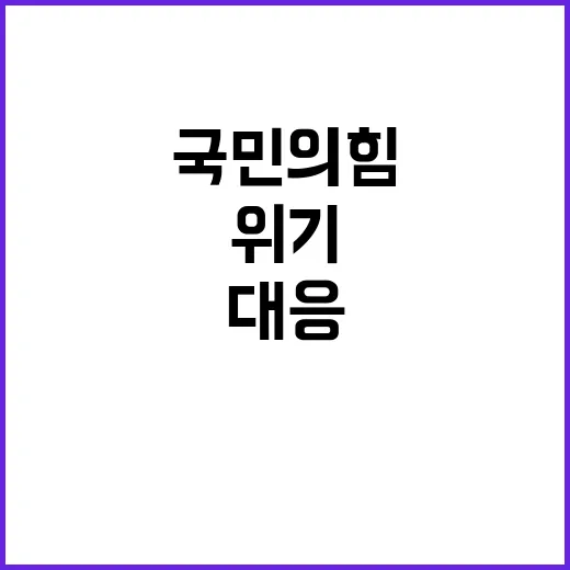 리더십 위기 국민의…