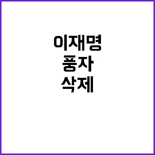 이재명 풍자 논란 …