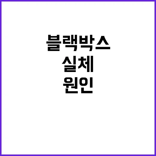 블랙박스 발견 원인 규명 지연의 실체는?