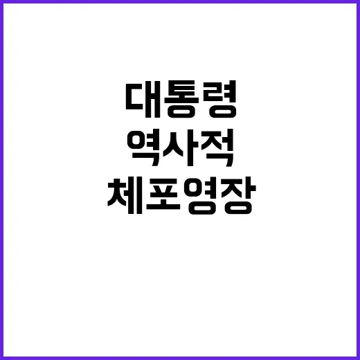 현직 대통령 체포영…