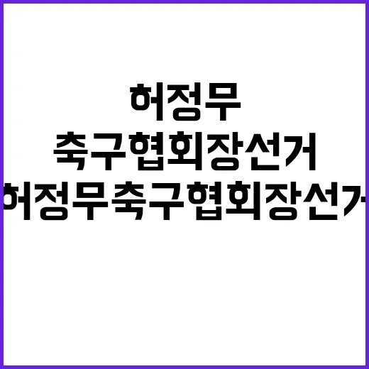 허정무 축구협회장 선거 금지 가처분 신청 이유?