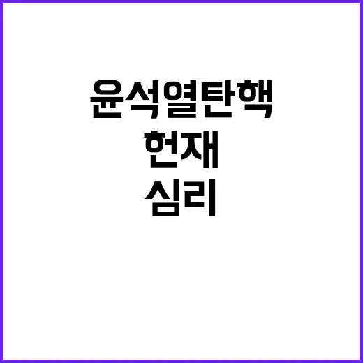 헌재 윤석열 탄핵심리 돌입 결과는 4월!