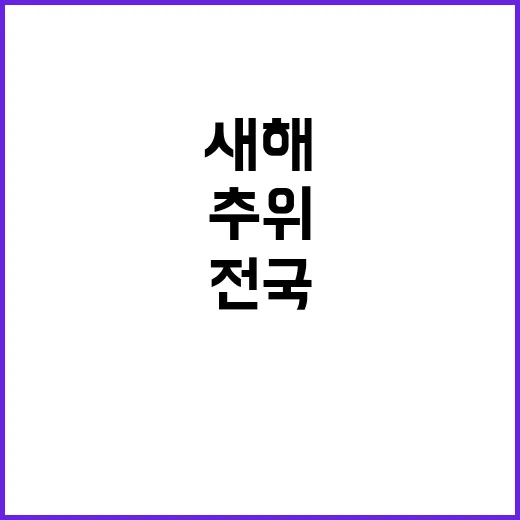 새해 첫날 추위 전국 해돋이 시각 보기!