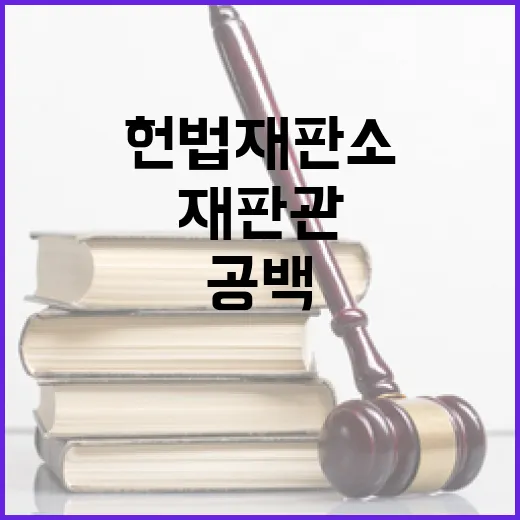 재판관 공백 헌법재판소의 긴급 상황!