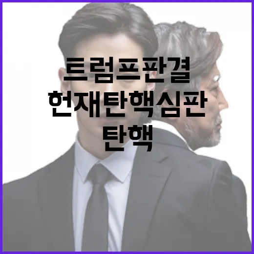 트럼프 판결 헌재 탄핵심판 논란의 중심!