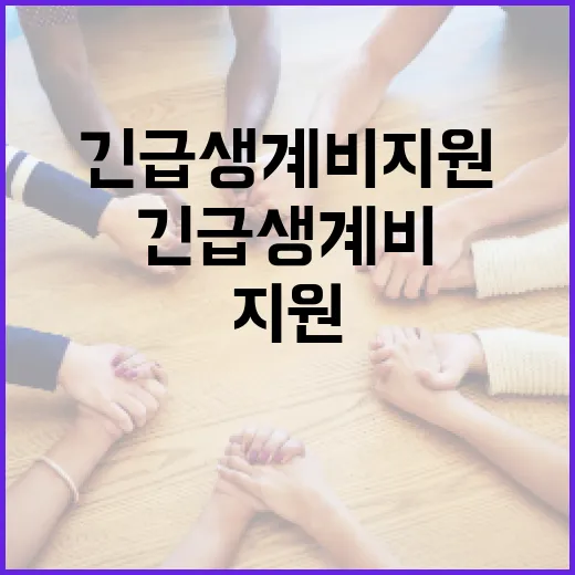 긴급생계비 지원 저…