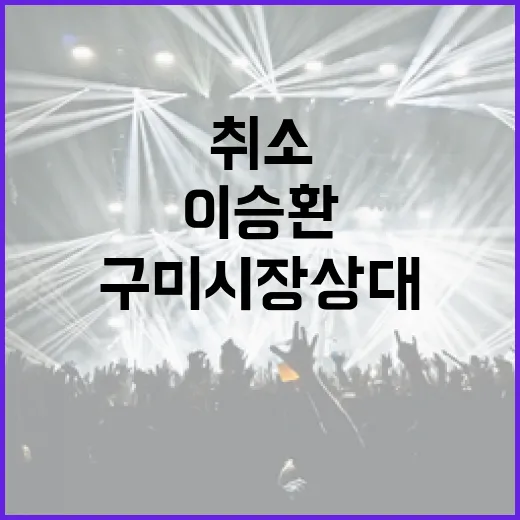 이승환 콘서트 취소…