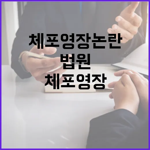 체포 영장 논란 법…