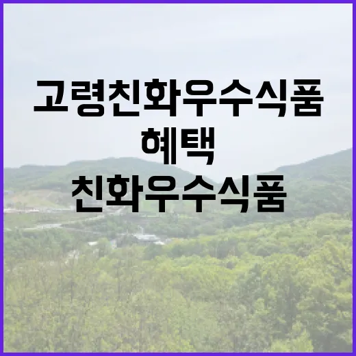 고령친화우수식품 당…