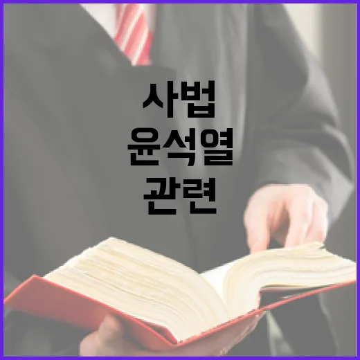 윤석열 사법절차 관…